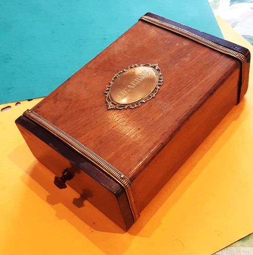 Antique wooden cigar box