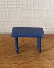 Small blue wooden table cabinet miniature showcase dollhouse Diorama 1:12