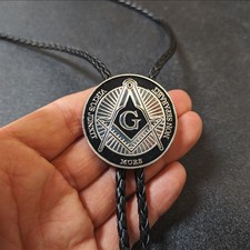 Masonic Freemasonry G Medal Bola Bolo Tie Wedding Necklace Western Necktie