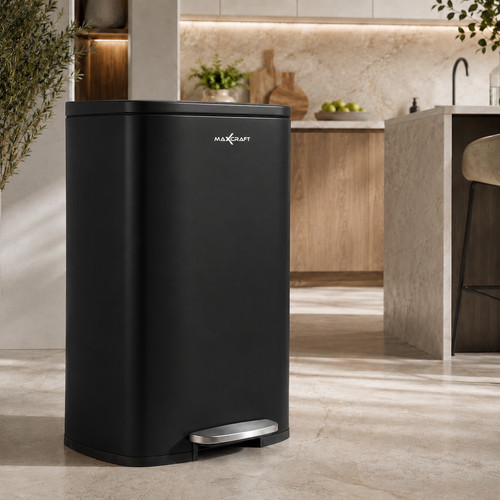 Maxcraft poubelle 50l acier - maxcraft,
