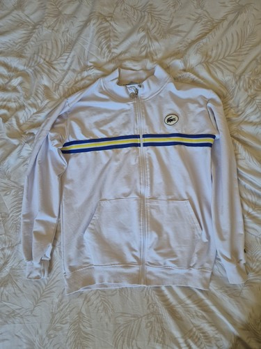 Veste zippée lacoste blanc - veste,