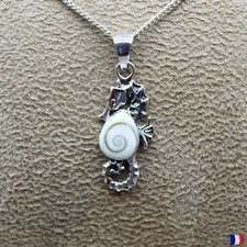 Pendentif hippocampe argent