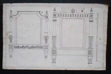 Paire de dessin d’ébéniste
