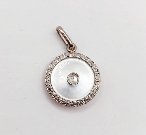 Pendentif cible art deco - , or