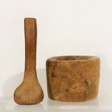 Richard Lecompte in Agonac - Mortar & Pestle wood brutalist design France 20th century 