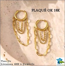 PLAQUÉ OR 18 K Boucles