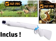 🥰 jeu nintendo wii deer drive + fusil chasse ball trap offert neuf chasse pack