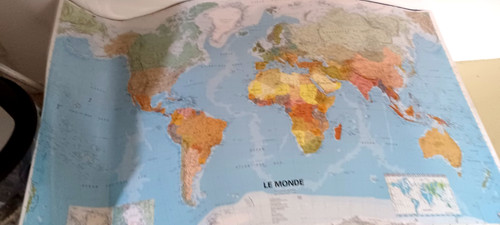 Poster carte atlas monde - du,