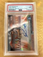 Colt Kieth Auto /99 2024 Bowman Chrome Scout's Top 100 PSA 9 Tigers BTPA-17