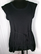 Robe courte tunique noué noir