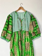 Robe Maxi Tigre Vert Lime