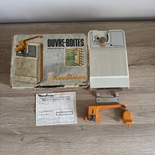 MOULINEX OUVRE BOITE ELECTRIQUE + ATTACHE MURAL - FONCTIONNE - Vintage Années 80