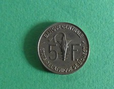 1967 West African States 5 Francs Coin