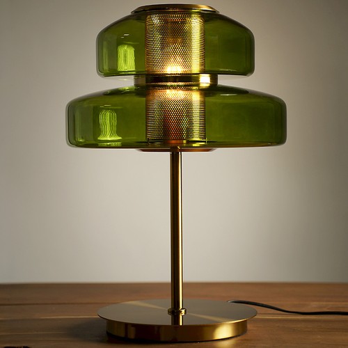 Lampe soline verte verre - verte,