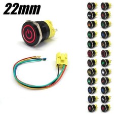 22mm 5A LED Bouton poussoir