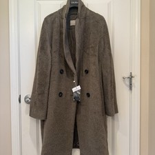 NWOT ‘S Max Mara Label-cut ‘Roseto’ Alpaca and Wool Coat Sz: M US6 Fall/Winter