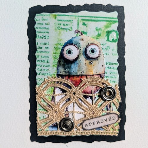 Original aceo atc steampunk - aceo,