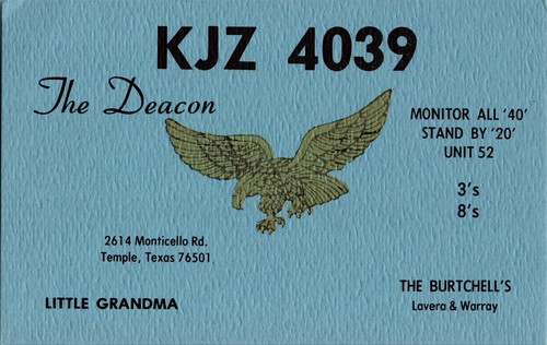 Vtg 1980s radio qsl post - cb,