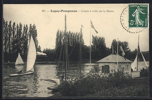 Cpa lagny pomponne canots - cpa,