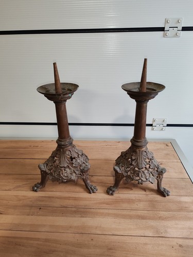 Rare ancien paire cierge - rare,