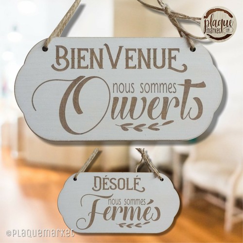 Ouvert fermé plaque de - /,