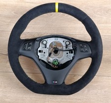 Volant BMW E92 M3 E90 E91 E93 E81 E82 E87 E88 M FOND PLAT Alcantara