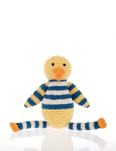 Peluche canard coton - bio, cm