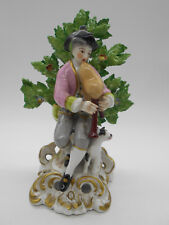 DERBY / BOW ENGLISH PORCELAIN BAGPIPE PLAYER FIGURE TO IDENTIFY
