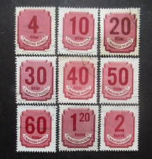 HONGRIE taxe série N°174 au 181 filigrane étoile oblitérés