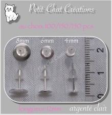 LOT CLOUS SUPPORTS PLATEAUX BOUCLES D'OREILLES FIMO + EMBOUTS CAOUTCHOUC STOPPER