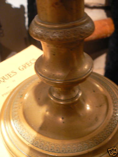 Ancien bougeoir cuivre dore - bougeoir,