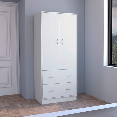 White armoire with double - white,