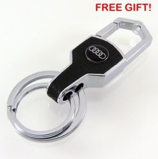 ONE PAIR (TWO PIECES) AUDI LOGO KEYCHAIN #1376 - FREE GIFT WITH PURCHASE!