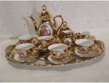 SERVICE À CAFÉ PORCELAINE en PORCELAINE WALDERSHOP  BAVARIA Germany 22 Karat Or