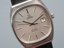 *Near Mint* OMEGA De Ville Cal.1342 Quartz Silver Date Mens Vintage Watch Japan