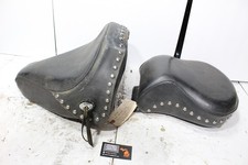84-99 Harley Softail Heritage Classic Two Piece Seat Studded Driver Passenger