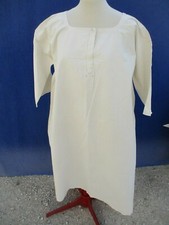 Chemise ancienne N°151 de femme grand mère en coton lin nuit robe bon état