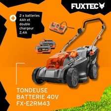FUXTEC Tondeuse à gazon électrique sans fil 40V FX-E2RM43 Set Batt + chargeur