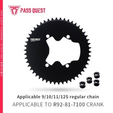 PASS QUEST FC-R7100 R8100 R9200 Chainring For 9-12-Speed Chain 110 BCD Black