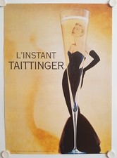 Champagne poster L'INSTANT TAITTINGER - reissue Gic Châlons