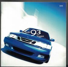 Saab 9-3 Viggen 1999-2000 German Market Sales Brochure Coupe, 5-dr & Cabriolet