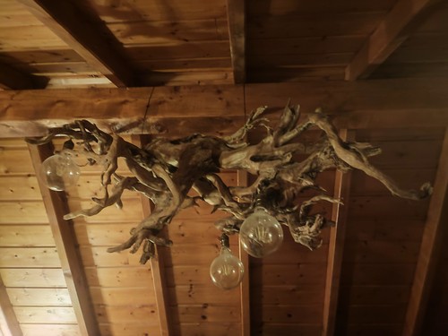 Lustre unique bois flotté - lustre,