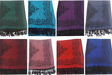 DAMAS MODÈLE réversible Écharpe enveloppant pashmina chaude souple silkytouch