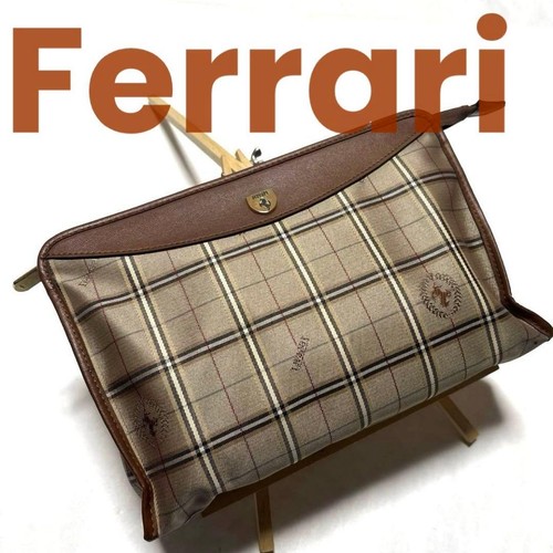 Ferrari tartan clutch - ferrari,