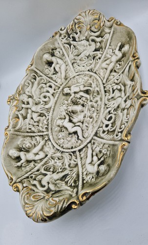 Ancien plat capodimonte italie - capodimonte,
