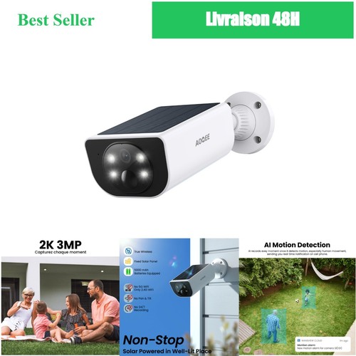 Aoqee caméra surveillance - caméra,