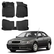 Tapis De Sol En Caoutchouc Pour Skoda Octavia 1996-2005 5-Pcs Scoutt 3D Premium