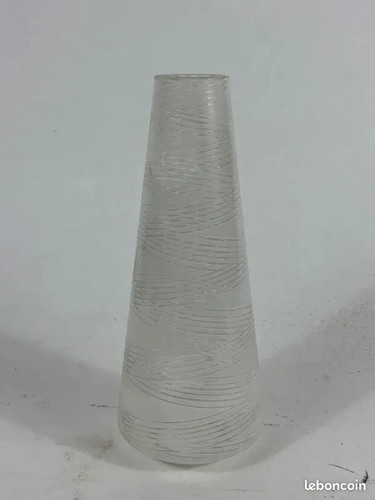 Verre lampe opaline années - verre,