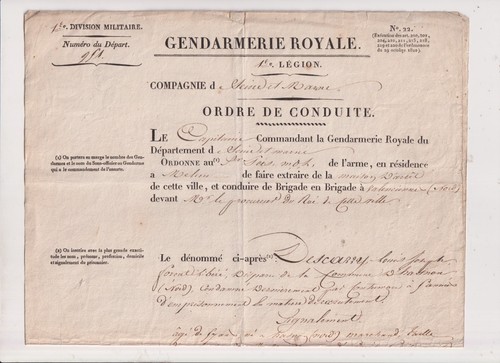 Aout 1827 gendarmerie - aout, 1827.
