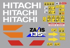 Hitachi Zx 135 US Stickers Adhésif, Kit Complet